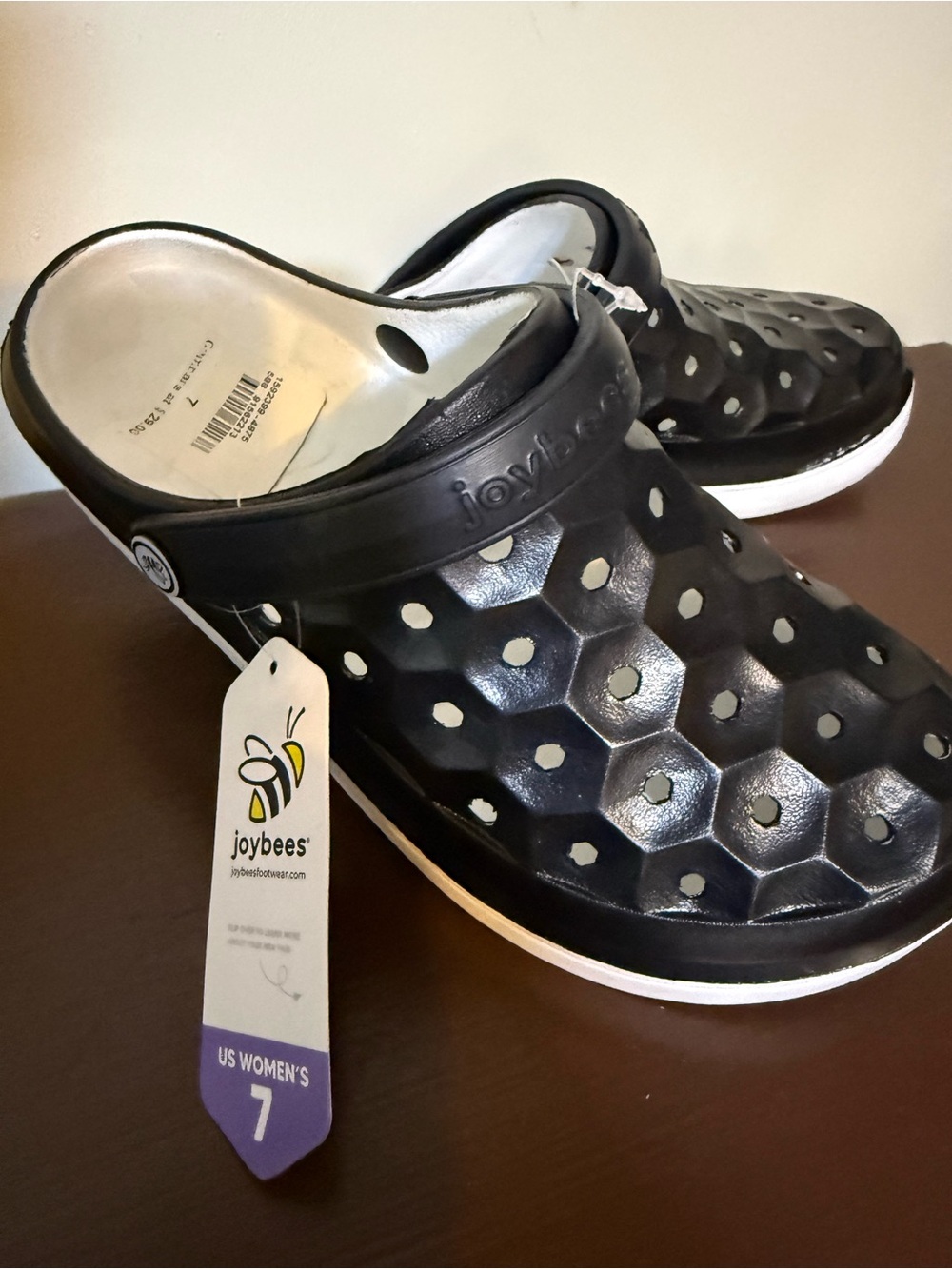 Joybees dark blue Honeycomb Clog - Women's 7